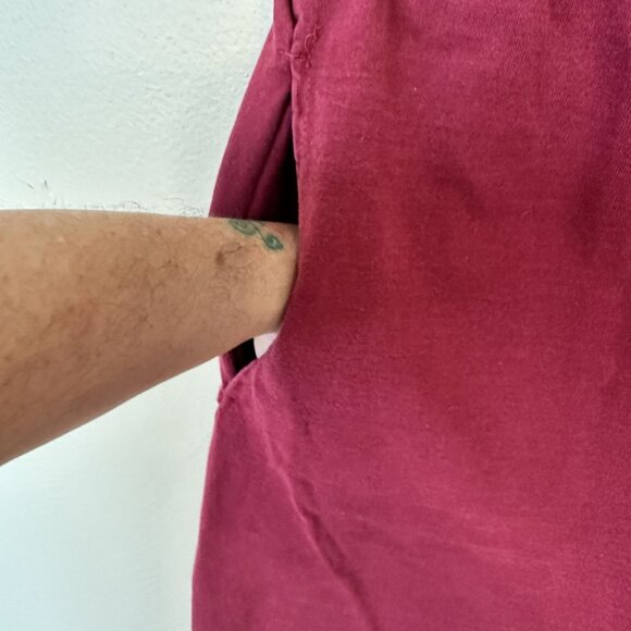 Vtg Wilson Mens Sweatpants Joggers Burgundy Cotton Medium Draw String 80s - Picture 3 of 9